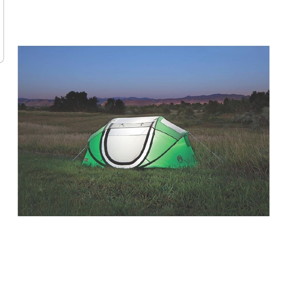 Coleman popup expansible tent for 2